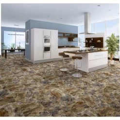 Congoleum DuraStone Elements 10-Piece 16-in X 16-in Groutable Fossil Glue (Adhesive) Luxury Vinyl Tile