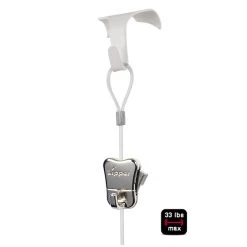 10 Pack SHADES Molding Hook Kit With Perlon Cord And Zipper (White, 59" Perlon Cord)