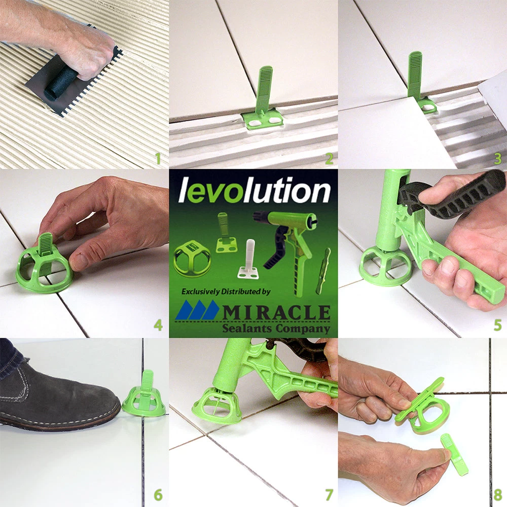 Miracle Sealants LEV3/16FS Levolution Tile Spacer And Level System Flat Style Part A 3/16" 50 Units - Image 4