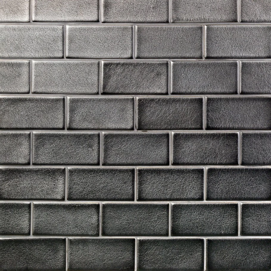 Divine Gunmetal 3 In. X 6 In. Polished Ceramic Subway Tile (32 Pieces, 4 Sq. Ft. / Case)