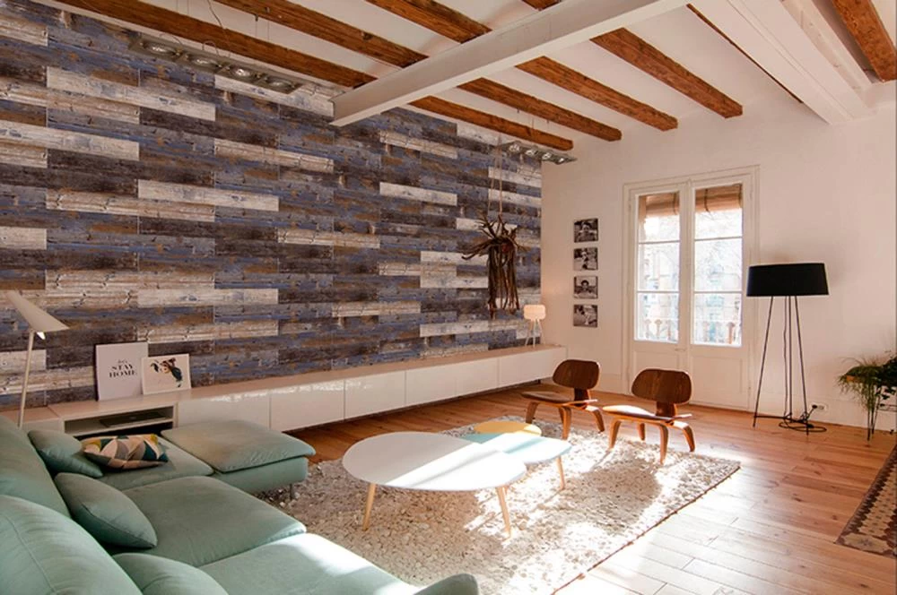 Deco Products 20-Piece 6-in X 36-in Samba. Blue, Violet, Brown, Beige Luxury Vinyl Plank Flooring - Image 4