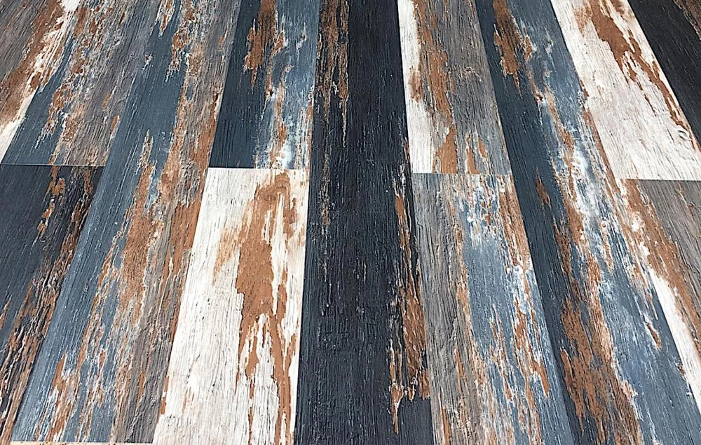 Deco Products 20-Piece 6-in X 36-in Samba. Blue, Violet, Brown, Beige Luxury Vinyl Plank Flooring - Image 10