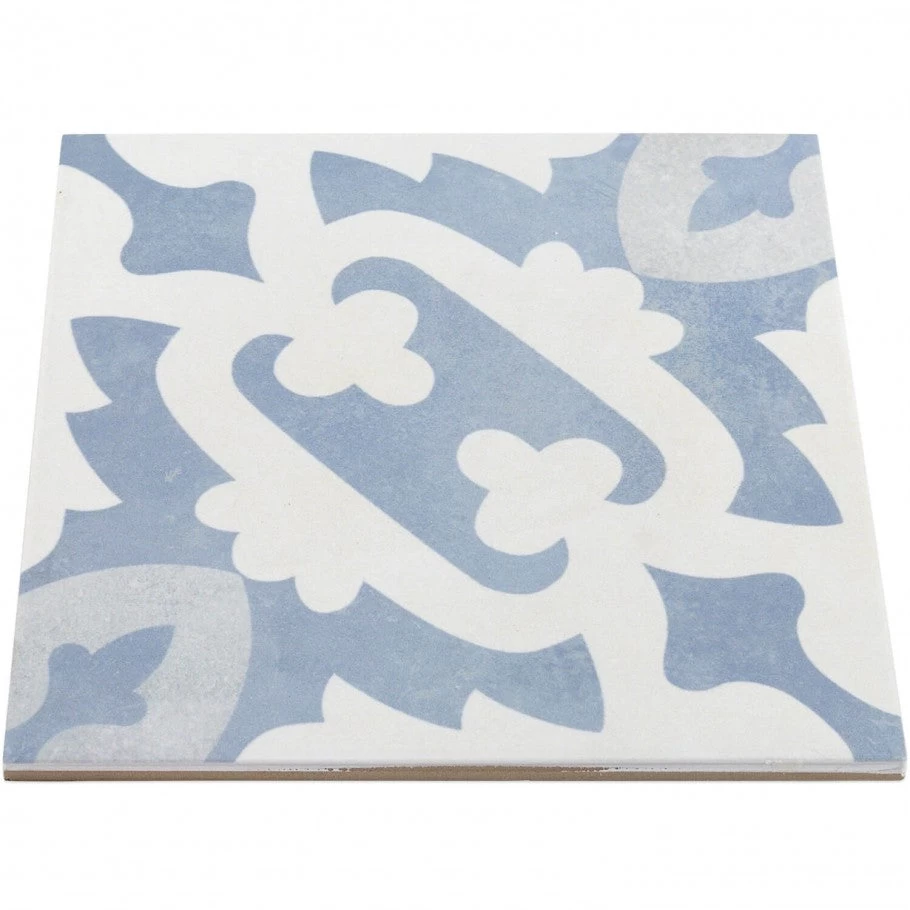 Moma Light Blue Encaustic 9x9 Glazed Porcelain Tile - Image 6