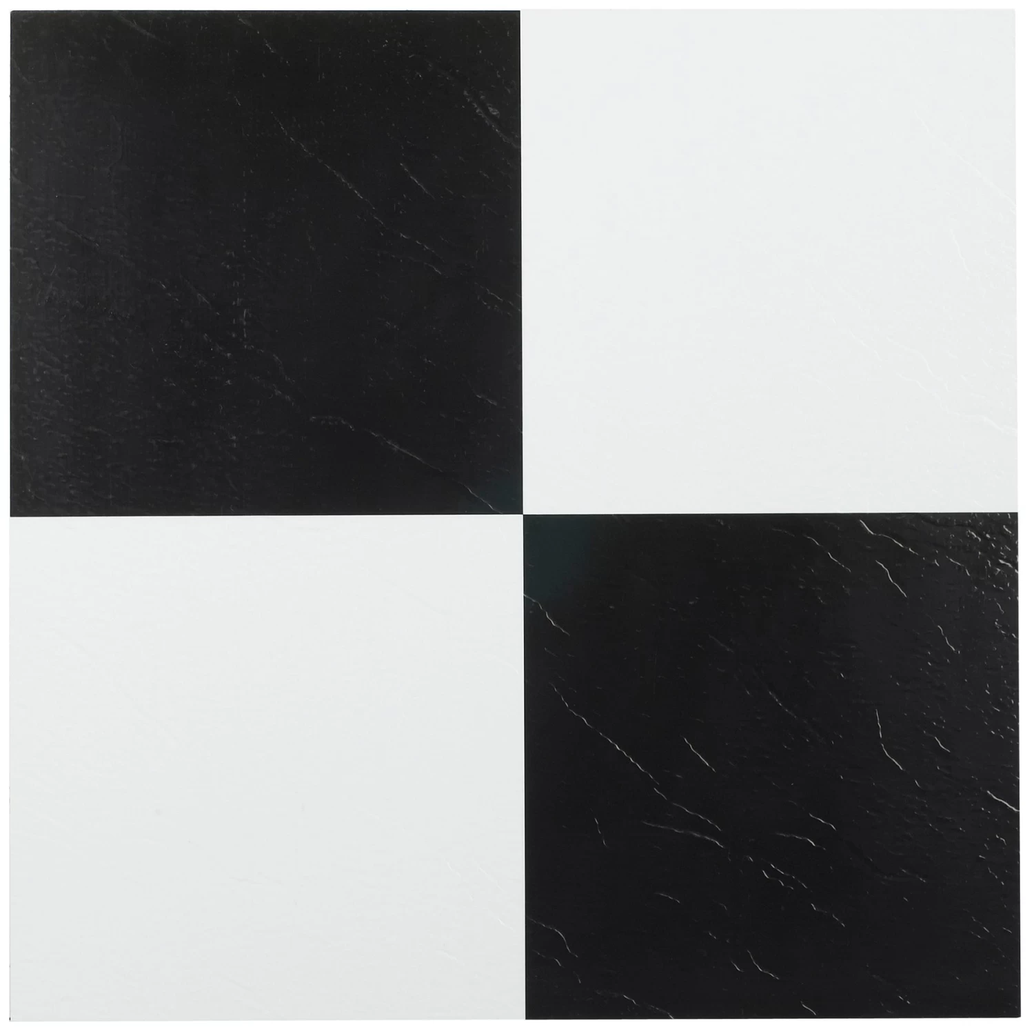 Achim Nexus Black And White 12-in X 12-in Peel And Stick Vinyl Tile Flooring (20-sq Ft)