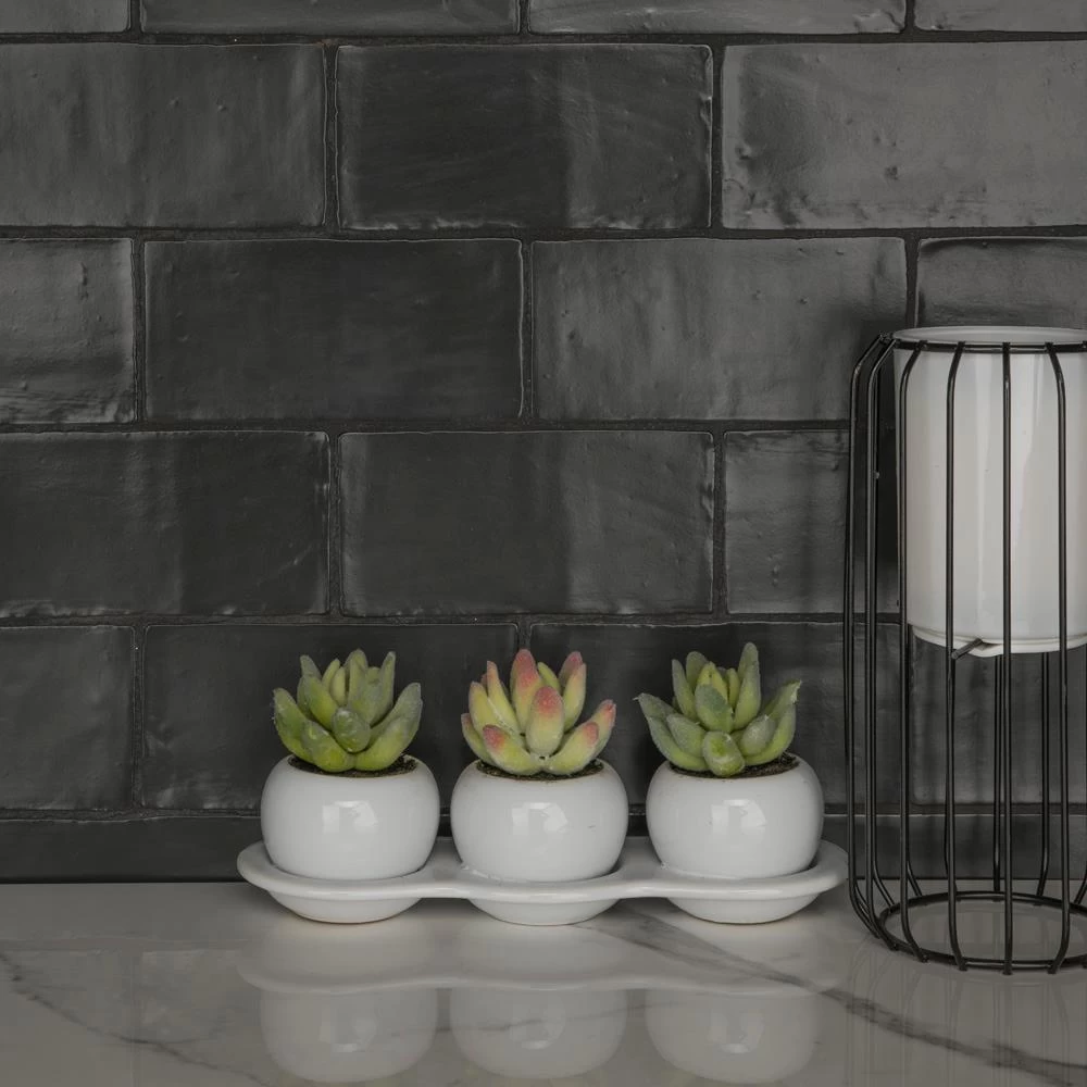 Merola Tile Chester Matte Nero 3 In. X 6 In. Ceramic Wall Subway Tile (6.02 Sq. Ft. / Case) - Image 11