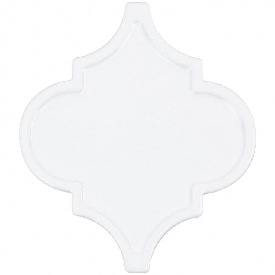 Bond Tile Roma White 6.25 In. X 7.25 In. Ceramic Arabesque Wall Tile (30 Pieces 4.84 Sq. Ft. / Box) - Image 4