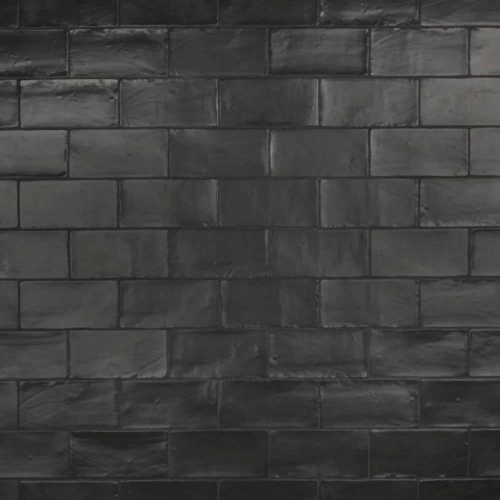 Merola Tile Chester Matte Nero 3 In. X 6 In. Ceramic Wall Subway Tile (6.02 Sq. Ft. / Case)