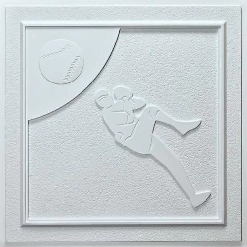 Baseball White 24-inch Ceiling Tiles (10 Tiles)
