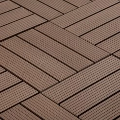 BuildDirect Brown 12" X 12" Interlocking Deck Tile (10sq. Ft. Per Box)