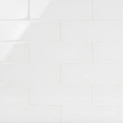 Ivy Hill Tile Contempo Bright White 4 In. X 12 In. X 8 Mm Polished Glass Subway Floor And Wall Tile (15 Pieces 5 Sq.ft/Box)