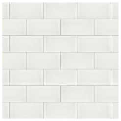 Merola Tile Santorini Biselado Blanco 4 In. X 7-7/8 In. Ceramic Subway Wall Tile (12 Sq. Ft. / Case)