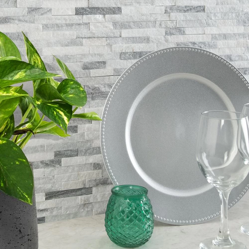 MSI Alaska Gray Split Face 12 In. X 12 In. X 10 Mm Textured Marble Mesh-Mounted Mosaic Tile (10 Sq. Ft. / Case) - Image 7