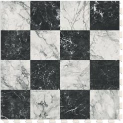 Perfection Floor Tile SodaPop Shoppe Black Marble (16) 20-in X 20-in Water Resistant Interlocking Luxury Flooring (16.7-sq Ft)