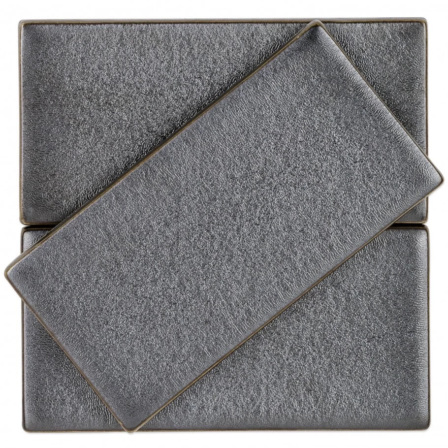 Divine Gunmetal 3 In. X 6 In. Polished Ceramic Subway Tile (32 Pieces, 4 Sq. Ft. / Case) - Image 6