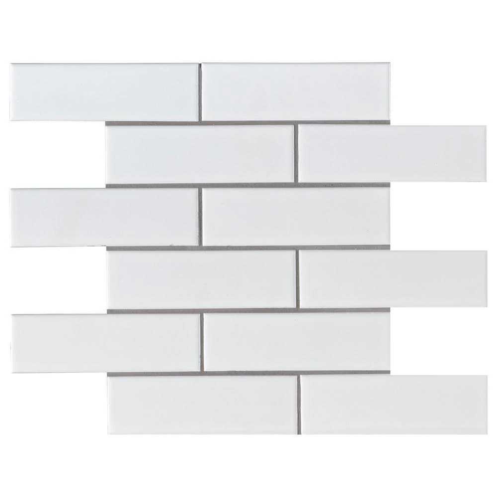 MSI Retro Brick Bianco 11.57 In. X 11.3 In. X 6 Mm Matte Porcelain Mesh-Mounted Mosaic Tile (13.65 Sq. Ft. / Case) - Image 8