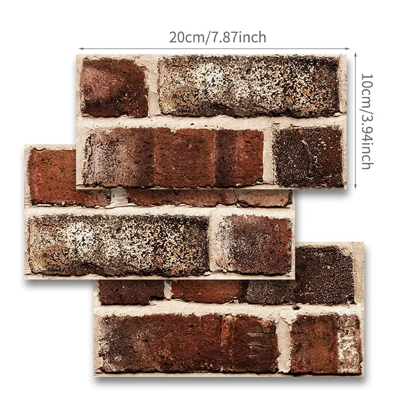 Peel & Stick Brick Kitchen Backsplash Self-Adhesive Wall Tile Stone Design - Image 3