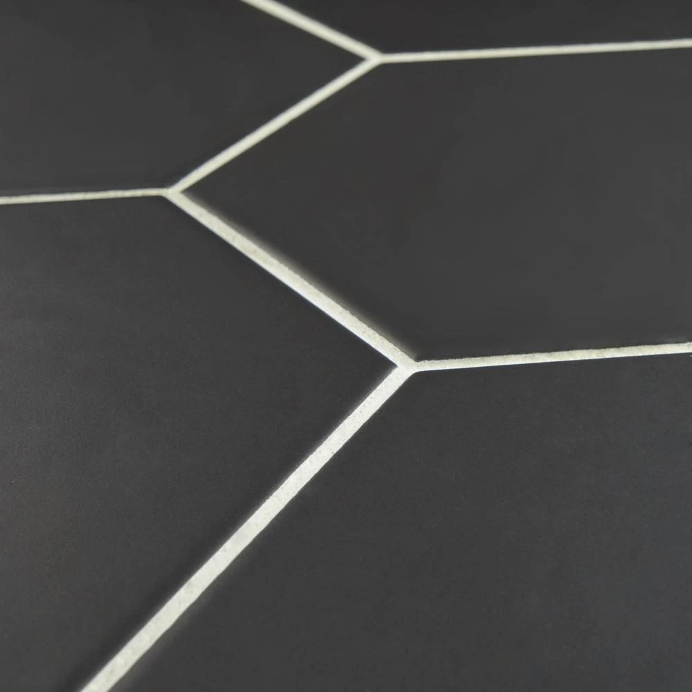 Merola Tile Hexatile Matte Nero 7 In. X 8 In. Porcelain Floor And Wall Tile (7.67 Sq. Ft./case) - Image 5