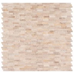 MSI Roman Beige Split Face Peel And Stick 12 In. X 12 In. X 6mm Travertine Mesh-Mounted Mosaic Tile (15 Sq. Ft. / Case)