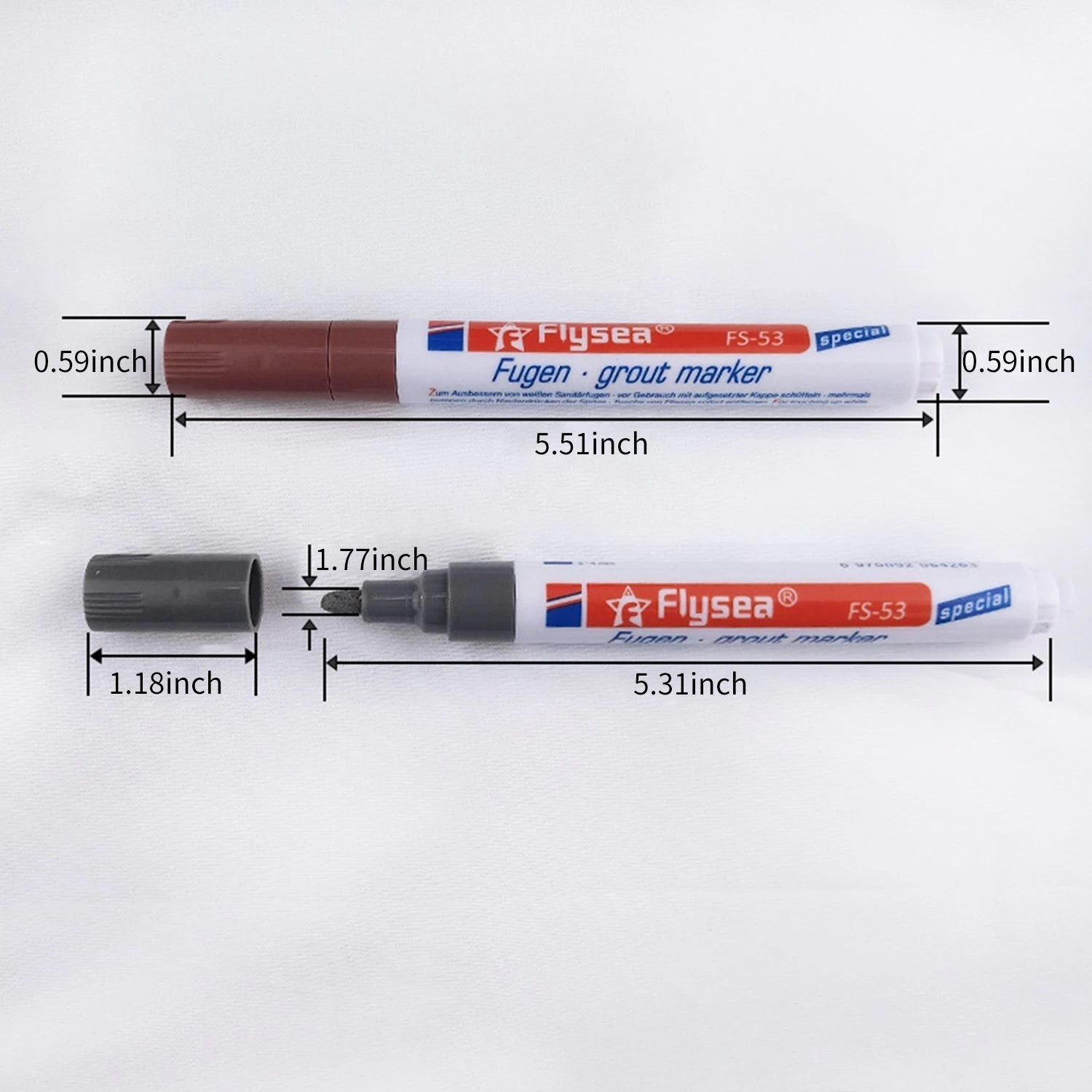 Grout Marker Grout Tile Pen Grout Restorer Pen Renew Marker With Replacement Nib For Tile Grout Lines Tile Wall Floor Bathrooms Kitchen - Image 2