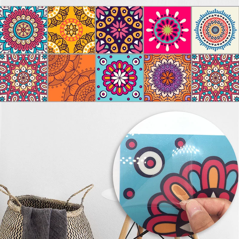 Goory 10PCS Mosaic Wall Sticker Self-adhesive Tile Sticker Kitchen/Bathroom Decorative - Image 6