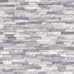 MSI Alaska Gray Split Face 12 In. X 12 In. X 10 Mm Textured Marble Mesh-Mounted Mosaic Tile (10 Sq. Ft. / Case)