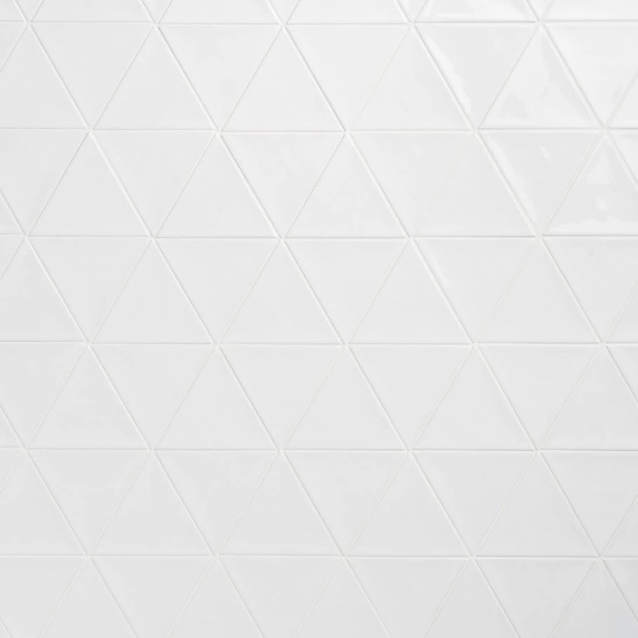 Bond Tile Thames Triangle White 5 In. X 4 In. Glazed Ceramic Wall Tile (30 Pieces 2.47 Sq. Ft. / Box)