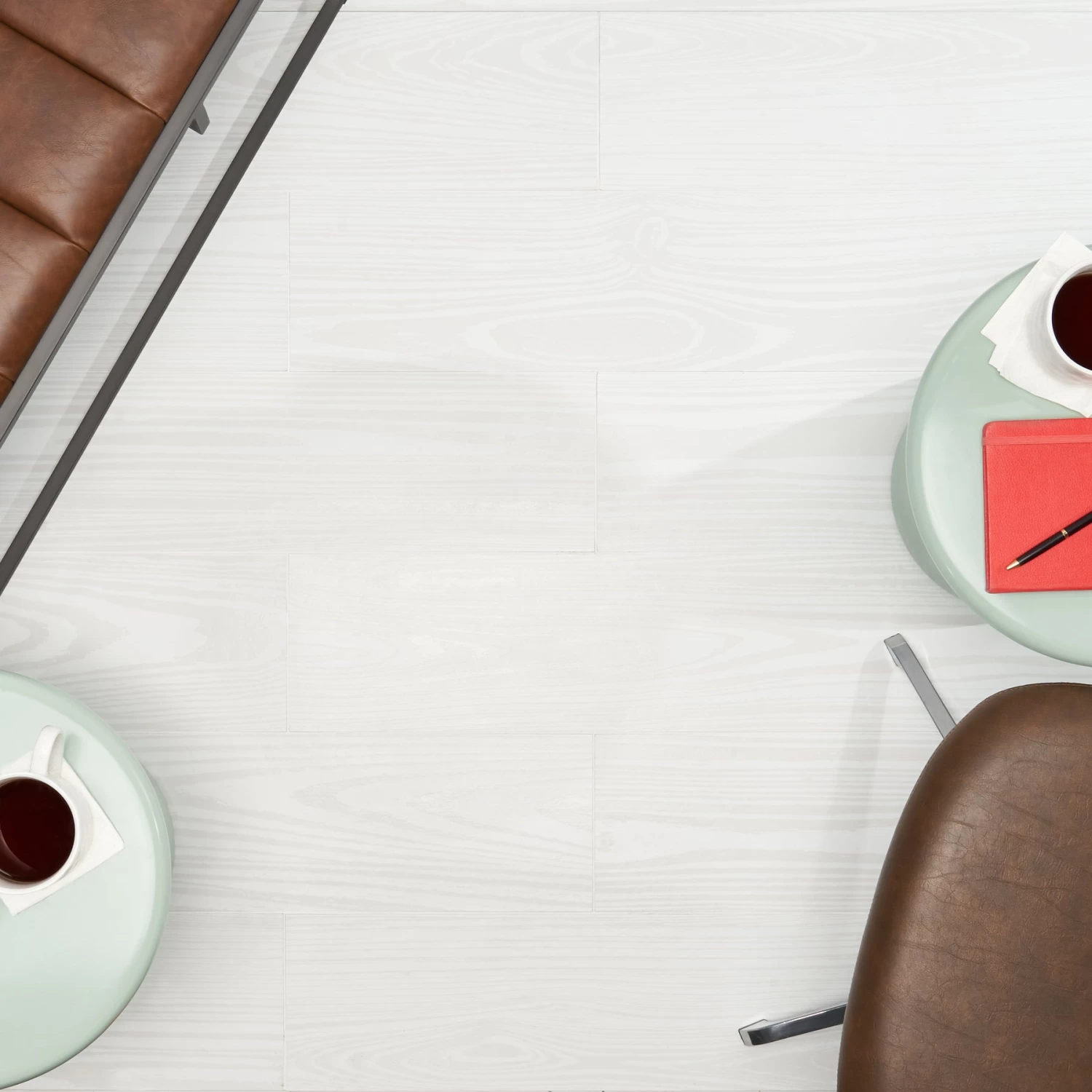 Bond Tile Sketchwood White 8 In. X 48 In. Matte Porcelain Floor And Wall Tile (5 Pieces 12.91 Sq. Ft. / Box)