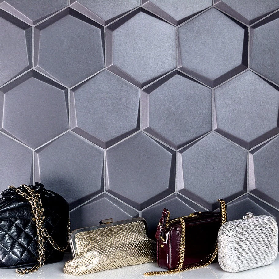 Magen Leveled-Hex Dark Gray Matte Ceramic Hexagon Tile - Image 2