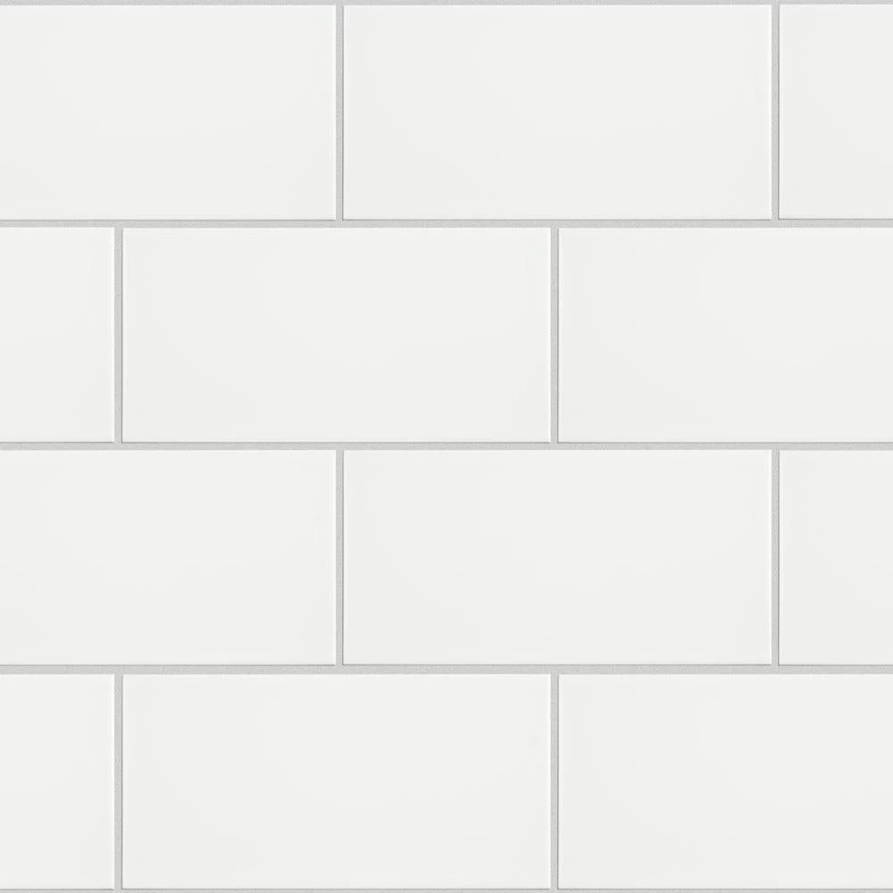 Merola Tile Projectos 7-3/4 In. X 3-7/8 In. Preto Matte Ceramic Subway Floor And Wall Subway Tile (11.46 Sq. Ft. / Case) - Image 9