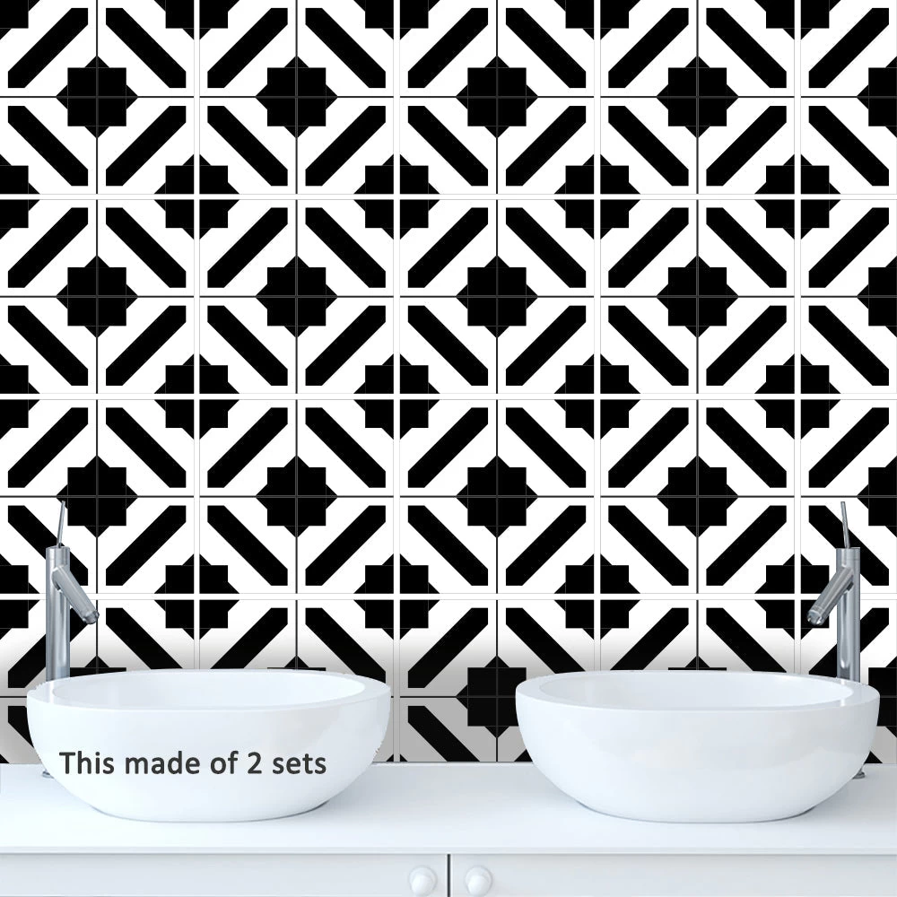 10Pcs Peel And Stick Backsplash Tile 3D Wall Tile Sticker Wallpaper Stickers For Kitchen Bathroom Backsplash Moroccan Style 15x15cm/20x20cm - Image 6