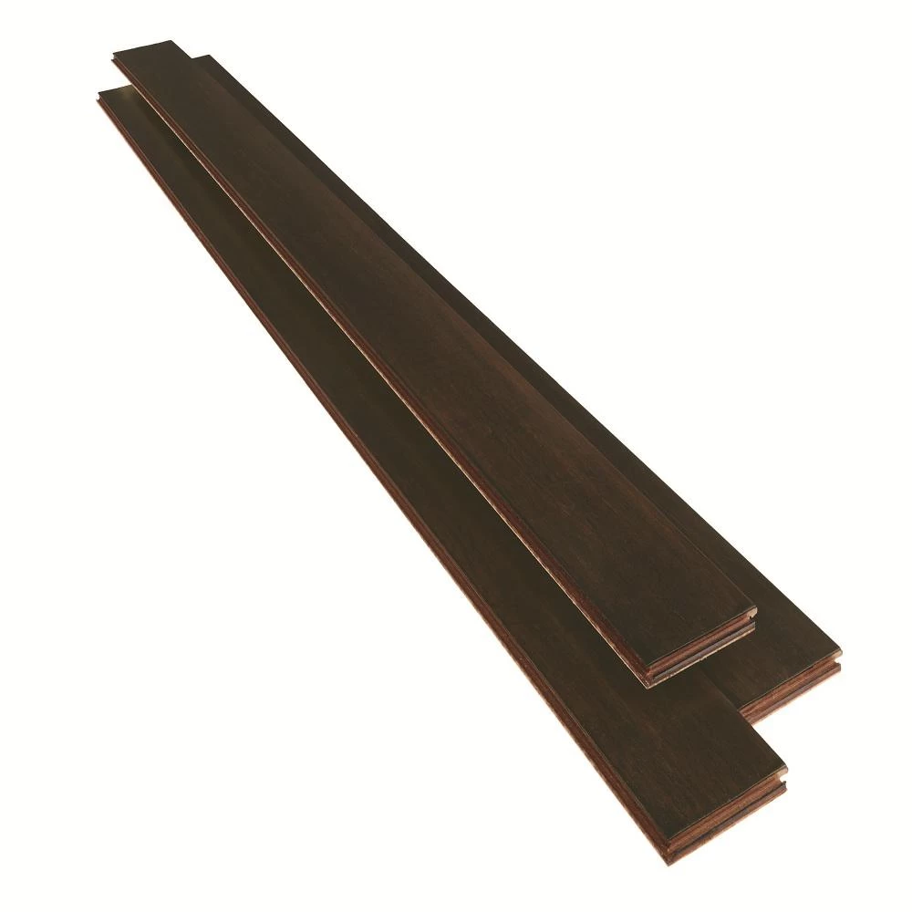 Home Decorators Collection Hand Scraped Wire Brushed Strand Woven Chai 3/8 In. T X 5-1/8 In. W X 72 In. L Engineered Click Bamboo Flooring - Image 4