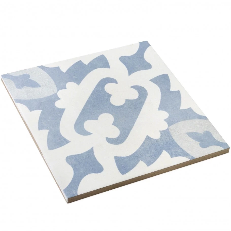 Moma Light Blue Encaustic 9x9 Glazed Porcelain Tile - Image 5