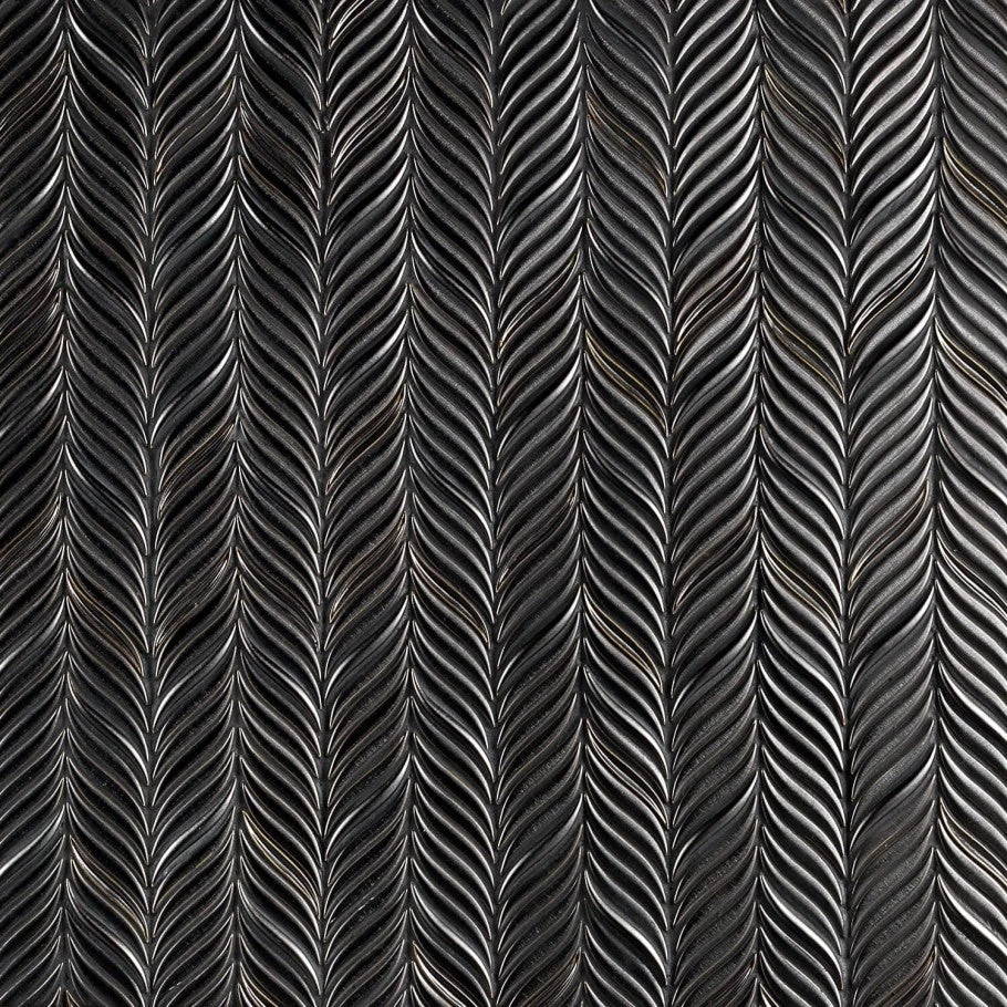 Divine Alula Gunmetal 10 In. X 12 In. Glazed Ceramic Mosaic Tile (0.85 Sq. Ft.)