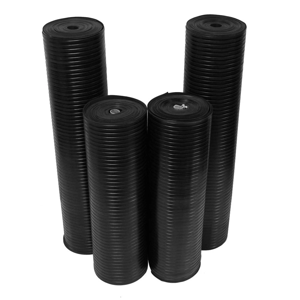 Rubber-Cal Corrugated Wide Rib 3 Ft. X 10 Ft. Black Rubber Flooring (30 Sq. Ft.) - Image 4