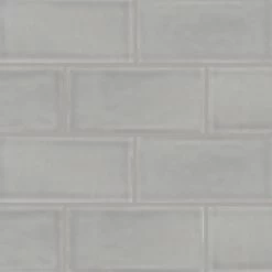MSI Morning Fog 3 In. X 6 In. Handcrafted Glossy Ceramic Gray Subway Tile (1 Sq. Ft. / Case)