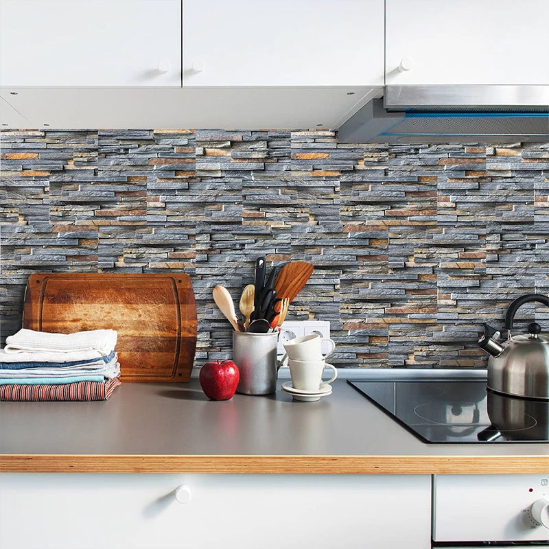 Goory Self-Adhesive Vinyl Flooring Tiles Waterproof Peel And Stick Tiles Wall Stickers For Home Decor,Gray Wood Grain - Image 6