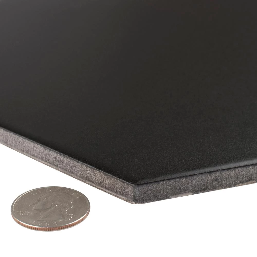 Merola Tile Textile Hex Black 8-5/8 In. X 9-7/8 In. Porcelain Floor And Wall Tile (11.56 Sq. Ft. / Case) - Image 5