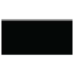 Daltile Rittenhouse Square 3 In. X 6 In. Black Ceramic Bullnose Wall Tile (0.125 Sq. Ft. / Piece)