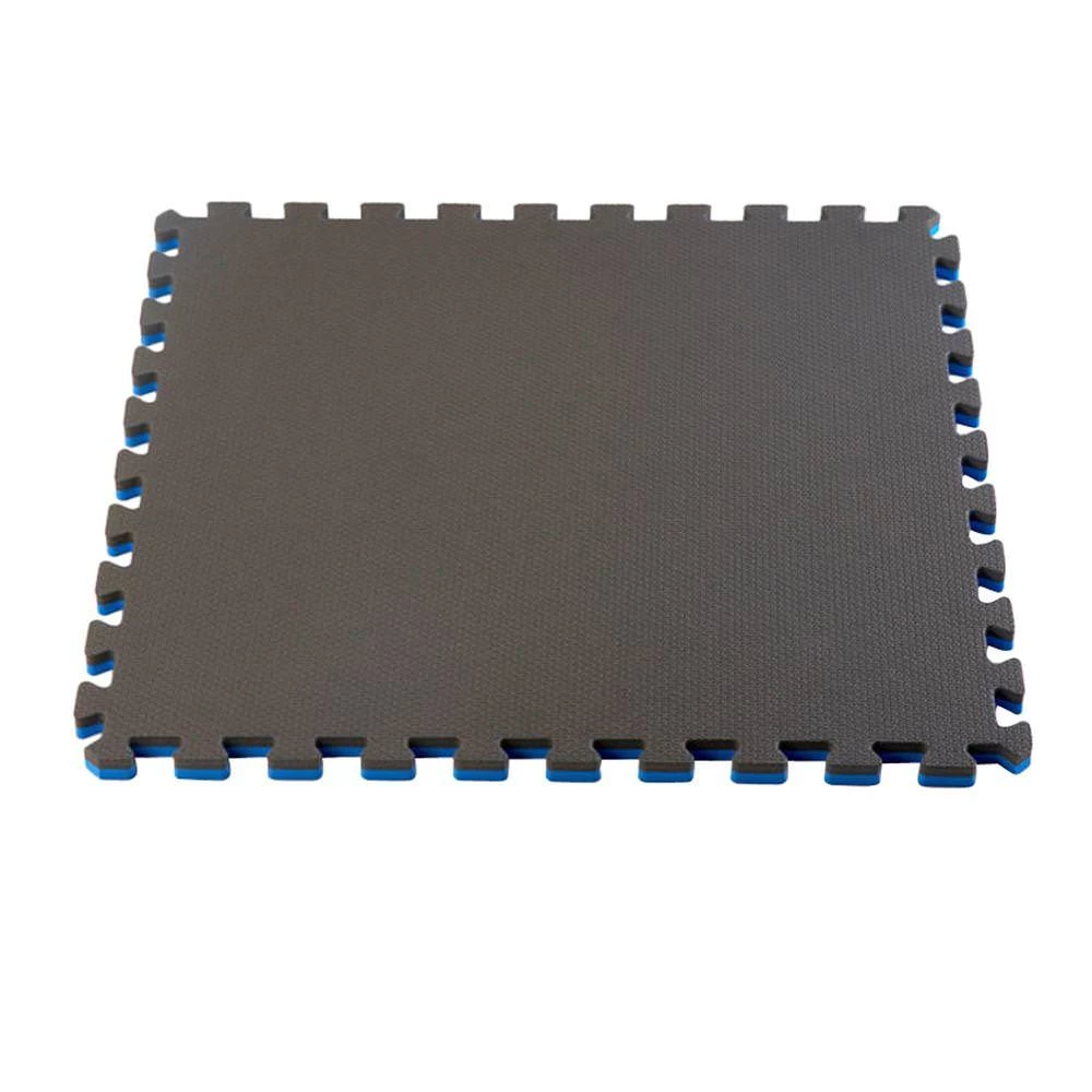 Norsk Blue/Black 24 In. X 24 In. EVA Foam Sport Multi-Purpose Reversible Interlocking Tile (24-Tile)